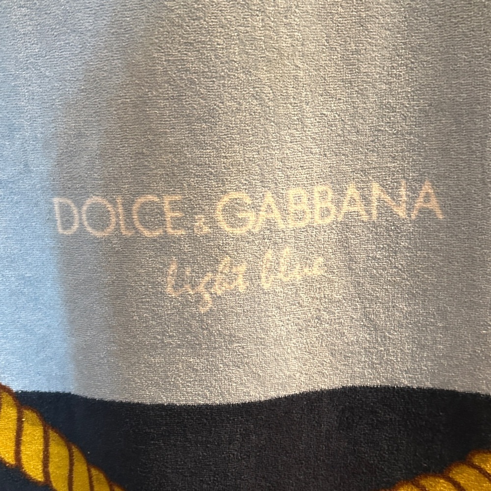 Dolce & Gabbana Navy and Yellow Rope Towel - Picture 2 of 2